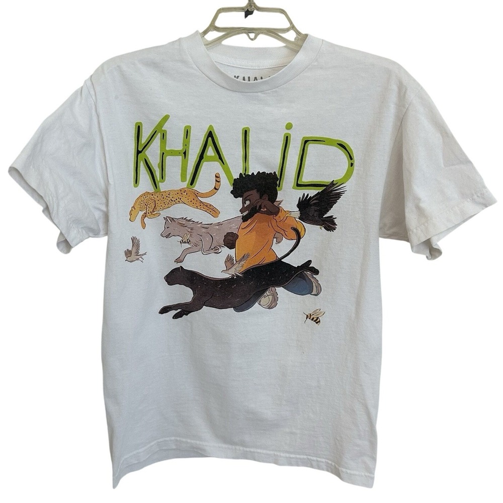 Khalid - "Free Spirit"   2019 Tour White Shirt Size M EUC Concert Shirt Hip‎ Hop